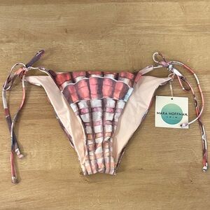 NWT Mara Hoffman Flamingo Tie Bikini Bottoms
